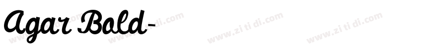 Agar Bold字体转换